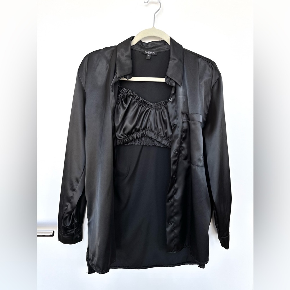 Black satin 3 piece set
